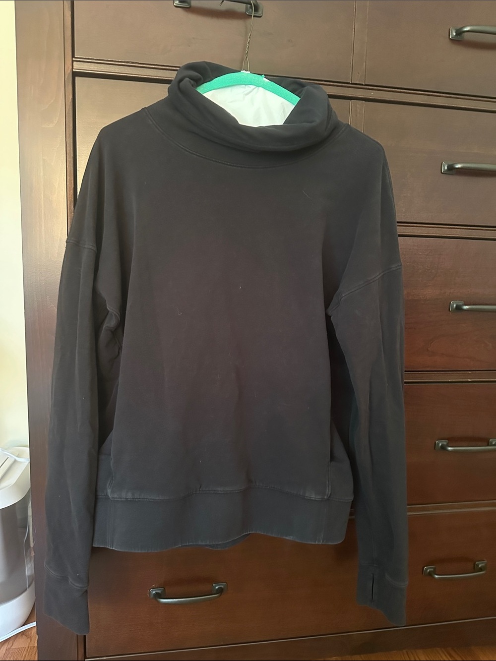 Lululemon athletica Black Funnel Neck Sweatshirt with pockets